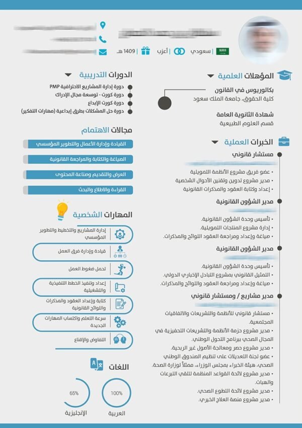 ⁦السيرة الذاتية بنظام الإنفوجرافيك⁩ - الصورة ⁦6⁩